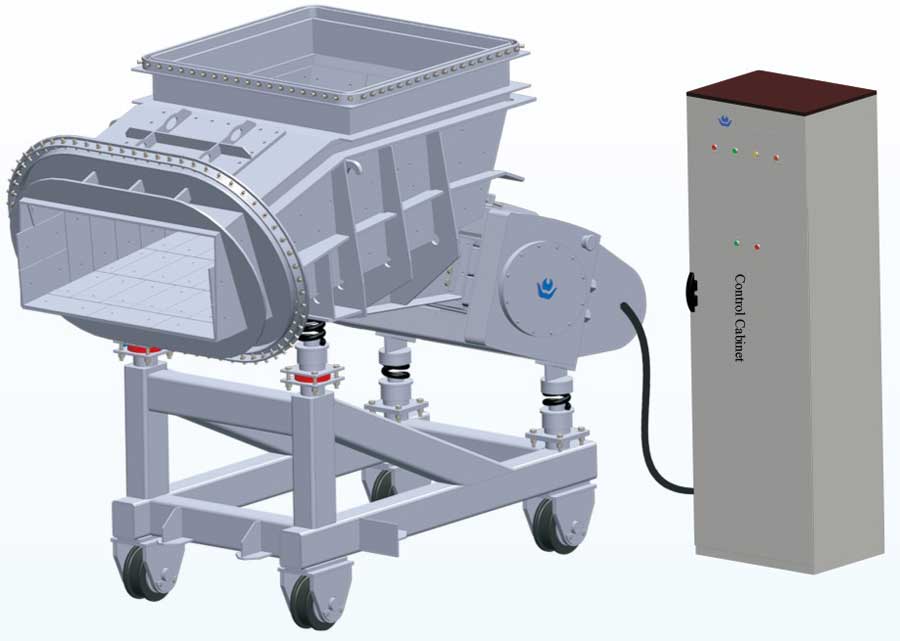 electrode vibrating feeder with control cabinet